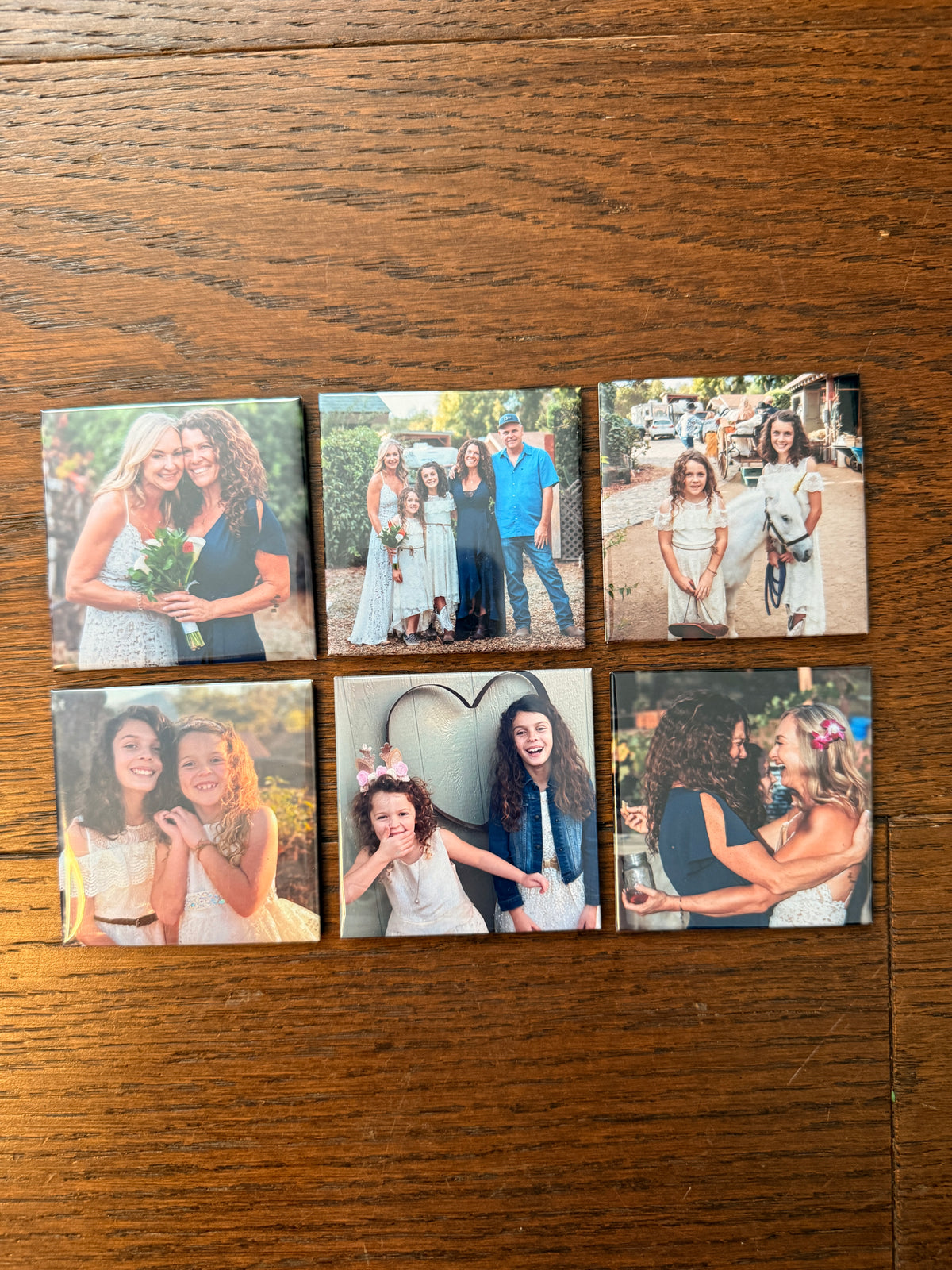 6 pack 2.5 x 2.5 Custom Photo Magnet